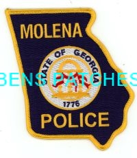 GEORGIA,MOLENA POLICE 3 STATE SHAPED